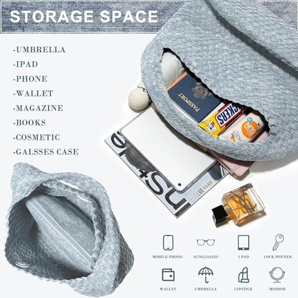 Woven Shoulder Women`s Bag - Picture 2 of 8